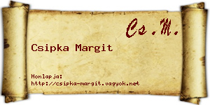 Csipka Margit névjegykártya